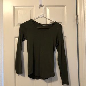 long sleeve green shirt